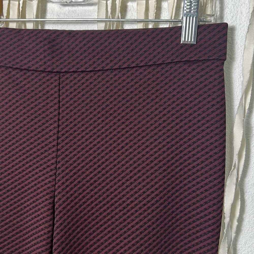 Theory Adbelle Claymont Burgundy Black Pull on Leggings Pant Large - Picture 10 of 11